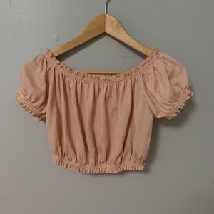 light pink crop top